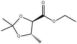 ethyl (4R,5S)-2,2,5-trimethyl-1,3-dioxolane-4-carboxylate 结构式