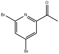1-(4,6-二溴吡啶-2-基)乙酮 结构式