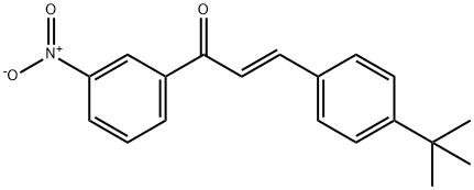 (2E)-3-(4-tert-butylphenyl)-1-(3-nitrophenyl)prop-2-en-1-one 结构式