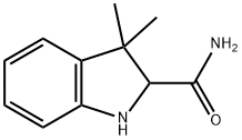 3,3-Dimethyl-2,3-dihydro-1H-indole-2-carboxylic acid amide 结构式