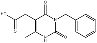 2-(3-苄基-6-甲基-2,4-二氧代-1,2,3,4-四氢嘧啶-5-基)乙酸 结构式