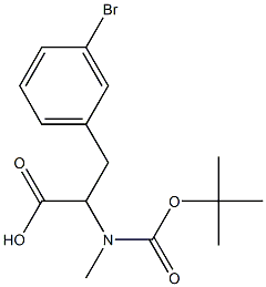 2-(3-溴苯基)-2-((叔丁氧基羰基)(甲基)氨基)乙酸 结构式