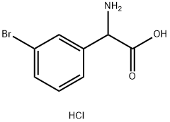RS-3-溴苯甘氨酸盐酸盐 结构式