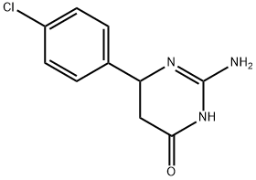 2-Amino-6-(4-chloro-phenyl)-5,6-dihydro-3H-pyrimidin-4-one 结构式