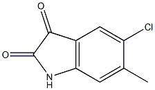 5-Chloro-6-methylindoline-2,3-dione 结构式