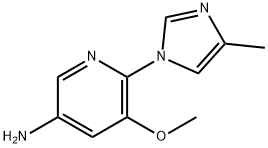 5-METHOXY-6-(4-METHYL-1H-IMIDAZOL-1-YL)PYRIDIN-3-AMINE 结构式