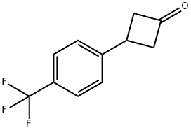 3-[4-(三氟甲基)苯基]环丁烷-1-酮 结构式