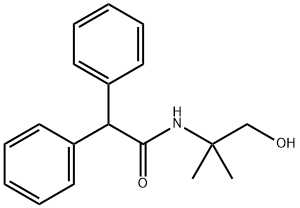 N-(1-hydroxy-2-methylpropan-2-yl)-2,2-diphenylacetamide 结构式