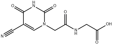 [2-(5-Cyano-2,4-dioxo-3,4-dihydro-2H-pyrimidin-1-yl)-acetylamino]-acetic acid 结构式