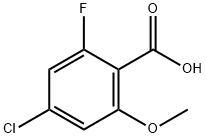 4-氯-2-氟-6-甲氧基苯甲酸 结构式