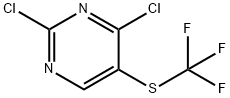 2,4-二氯-5-((三氟甲基)硫代)嘧啶 结构式