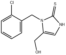 {1-[(2-chlorophenyl)methyl]-2-sulfanyl-1H-imidazol-5-yl}methanol 结构式