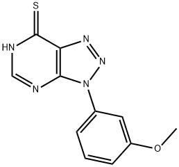 3-(3-methoxyphenyl)-3H-[1,2,3]triazolo[4,5-d]pyrimidine-7-thiol 结构式