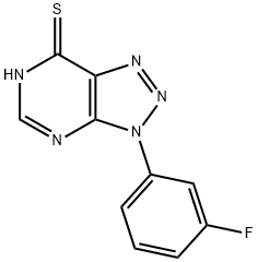 3-(3-氟苯基)-3H-[1,2,3]三唑并[4,5-D]嘧啶-7-硫醇 结构式