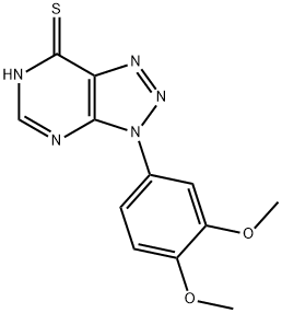 3-(3,4-Dimethoxyphenyl)-3H-[1,2,3]triazolo[4,5-d]pyrimidine-7-thiol 结构式