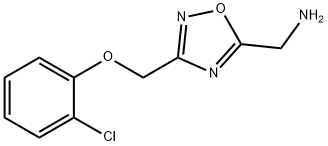 C-[3-(2-Chloro-phenoxymethyl)-[1,2,4]oxadiazol-5-yl]-methylamine 结构式