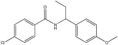 4-chloro-N-[1-(4-methoxyphenyl)propyl]benzamide 结构式