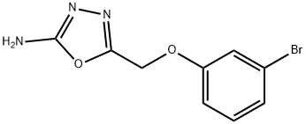 5-((3-溴苯氧基)甲基)-1,3,4-噁二唑-2(3H)-亚胺 结构式