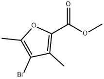 4-Bromo-3,5-dimethyl-furan-2-carboxylic acid methyl ester 结构式