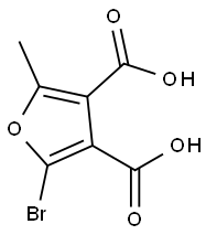 2-Bromo-5-methyl-furan-3,4-dicarboxylic acid 结构式