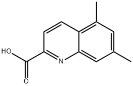 2-QUINOLINECARBOXYLIC ACID, 5,7-DIMETHYL- 结构式