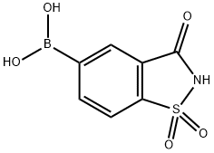 BORONIC ACID, B-(2,3-DIHYDRO-1,1-DIOXIDO-3-OXO-1,2-BENZISOTHIAZOL-5-YL) 结构式