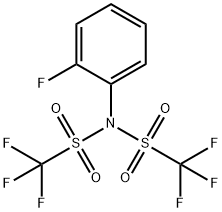 1,1,1-trifluoro-N-(2-fluorophenyl)-N-(trifluoromethylsulfonyl)methanesulfonamide 结构式