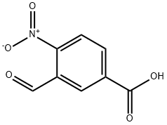 3-甲酰基-4-硝基苯甲酸 结构式