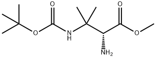 D-缬氨酸3-[[[(1,1-二甲基乙氧基)羰基]氨基]-,甲酯 结构式