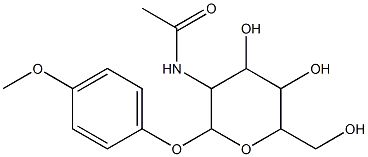 N-(4,5-dihydroxy-6-(hydroxymethyl)-2-(4-methoxyphenoxy)tetrahydro-2H-pyran-3-yl)acetamide 结构式