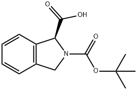 (S)-2-(叔丁氧羰基)异二氢吲哚-1-羧酸 结构式