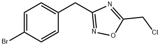 3-(4-bromobenzyl)-5-(chloromethyl)-1,2,4-oxadiazole 结构式