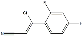 3-氯-3-(2,4-二氟苯基)丙-2-烯腈 结构式