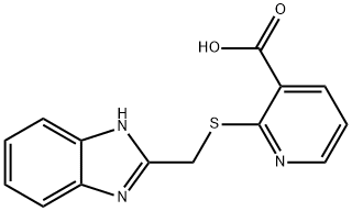 2-(1H-Benzoimidazol-2-ylmethylsulfanyl)-nicotinic acid 结构式