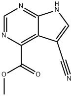 METHYL 5-CYANO-7H-PYRROLO[2,3-D]PYRIMIDINE-4-CARBOXYLATE 结构式