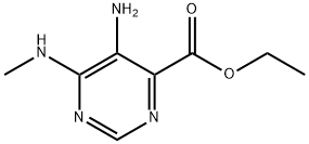 ETHYL 5-AMINO-6-(METHYLAMINO)PYRIMIDINE-4-CARBOXYLATE 结构式