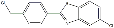 5-氯-2-[4-(氯甲基)苯基]-1,3-苯并噻唑 结构式