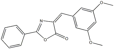 5(4H)-Oxazolone,4-[(3,5-dimethoxyphenyl)methylene]-2-phenyl- 结构式