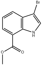 3-溴-1H-吲哚-7-羧酸甲酯 结构式