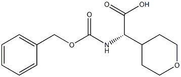 (S)-2-(((Benzyloxy)carbonyl)amino)-2-(tetrahydro-2H-pyran-4-yl)acetic acid 结构式
