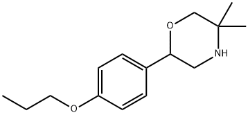 5,5-dimethyl-2-(4-propoxyphenyl)morpholine 结构式