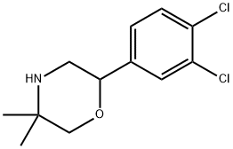 2-(3,4-difluorophenyl)-5,5-dimethylmorpholine 结构式