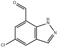 5-CHLORO-1H-INDAZOLE-7-CARBALDEHYDE 结构式