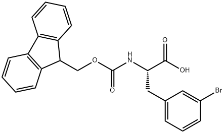 N-FMOC-DL-3-溴苯丙氨酸 结构式