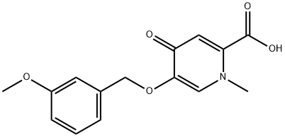 5-((3-甲氧基苄基)氧基)-1-甲基-4-氧代-1,4-二氢吡啶-2-羧酸 结构式