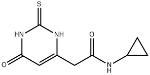 N-环丙基-2-(6-羟基-2-巯基嘧啶-4-基)乙酰胺 结构式