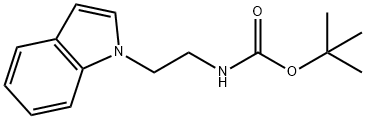 (2-(1H-吲哚-1-基)乙基)氨基甲酸叔丁酯 结构式