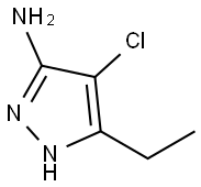 5-乙基-3-氨基-4-氯吡唑 结构式