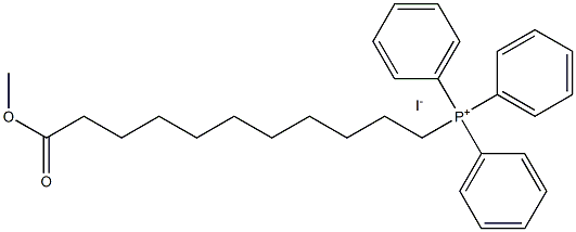 Phosphonium, (11-methoxy-11-oxoundecyl)triphenyl-, iodide 结构式