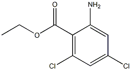 2-氨基-4,6-二氯苯甲酸乙酯 结构式